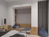 экспресс - проект квартиры в стиле Эко - Минимализм, ЖК Культура, г. Хабаровск, дизайн спальни с детским уголком